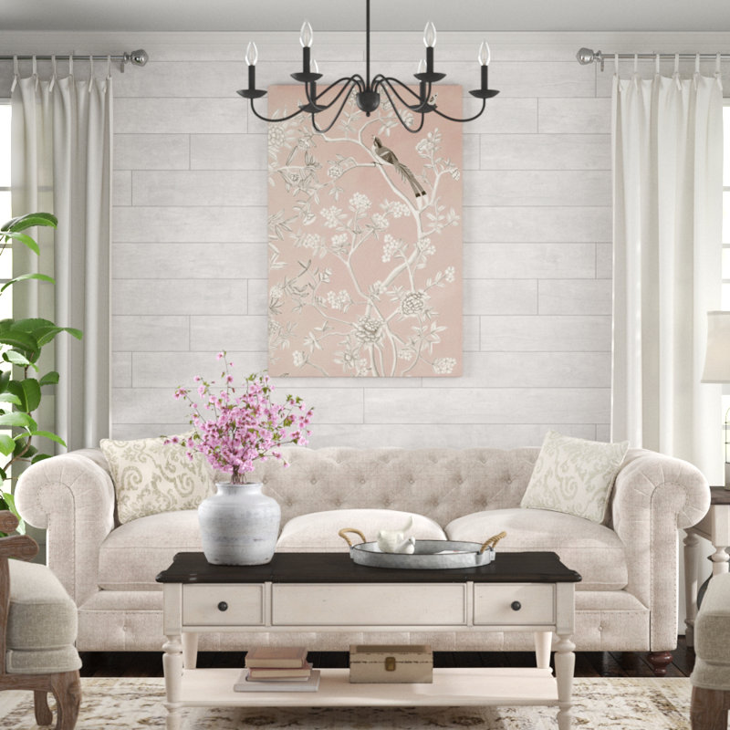 Blush Chinoiserie I by Naomi McCavitt - Painting Print, 122cm H x 81cm W, Wrapped Canvas