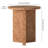 Potbelly Round End Table with Cross Base-1634217371