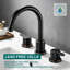 Robinet de lavabo de salle de bain surdimensionné en bronze huilé à 2 poignées et 3 trous à 360 ° avec évier pivotant à 360 ° avec ensemble de bonde escamotable-127342992