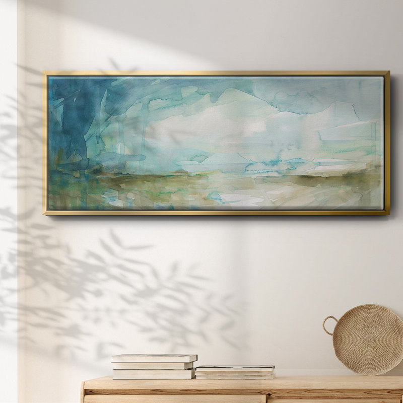 Spring Reflection I- Framed Canvas, 20" H x 50" W