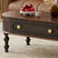 Table basse rétro ovale multifonctionnelle avec rangement