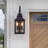 Matte Black 2 Light Vintage Outdoor Wall Lantern-1205156913