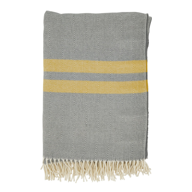 Jeté Anden, Gris / Jaune