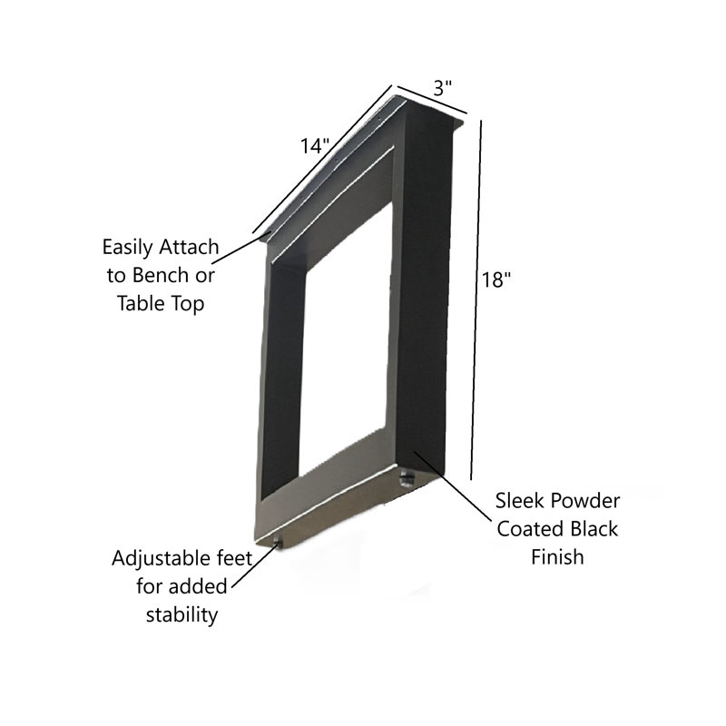 Square Bench Legs, Set Of 2