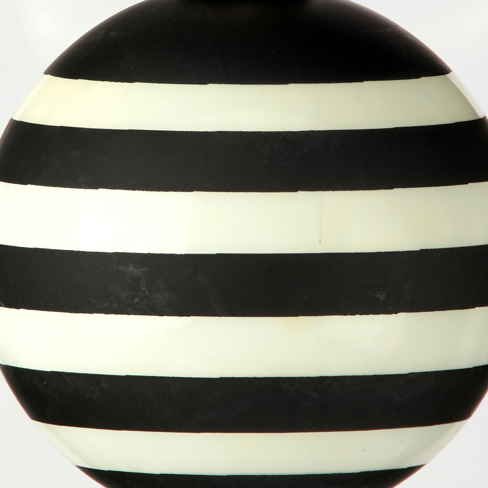 Lichter 3" Glass Bauble, Black/White
