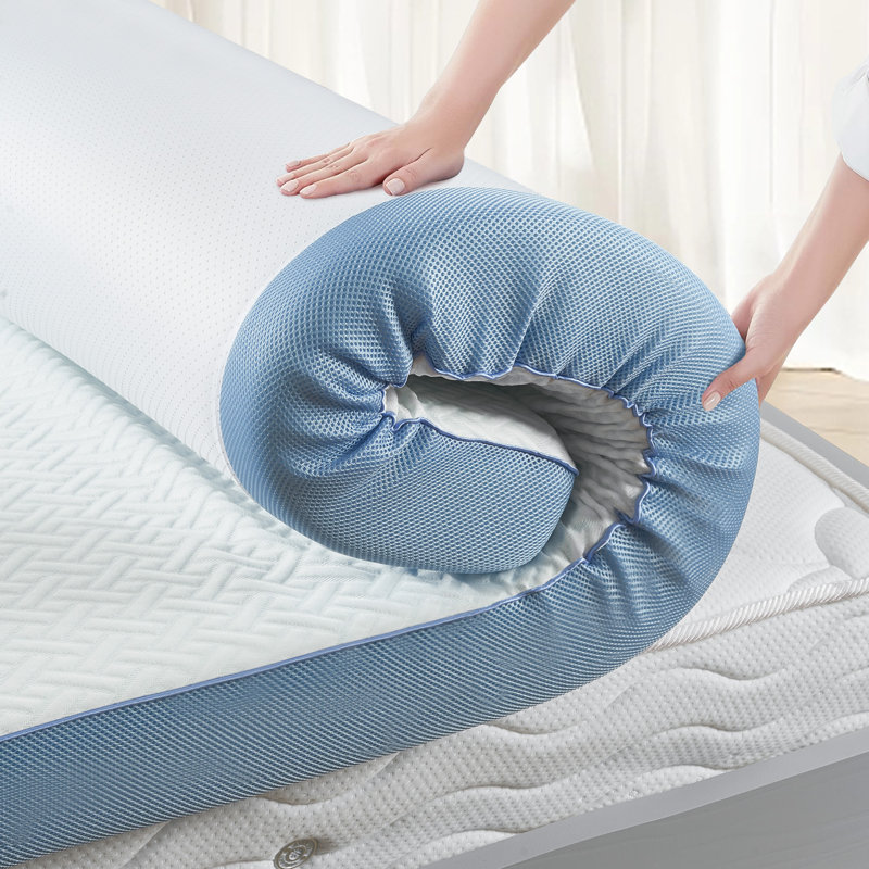 Surmatelas en rayonne de bambou à mémoire de forme en fibre de coton et éponge ordinaire, Très grand
