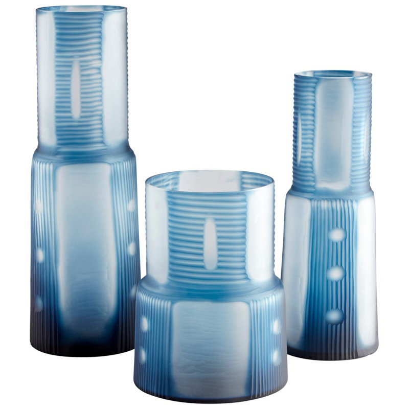 Olmsted Glass Table Vase, 14.25" H x 5" W x 5" D