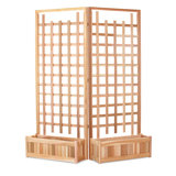Ardoin Wood Raised Garden Bed with Trellis