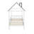 Twin Wood House Bed With Fence-1358518199