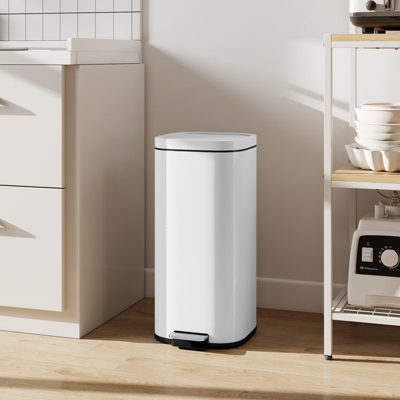 Metal, Plastic Step On Kitchen Trash Can - 30L