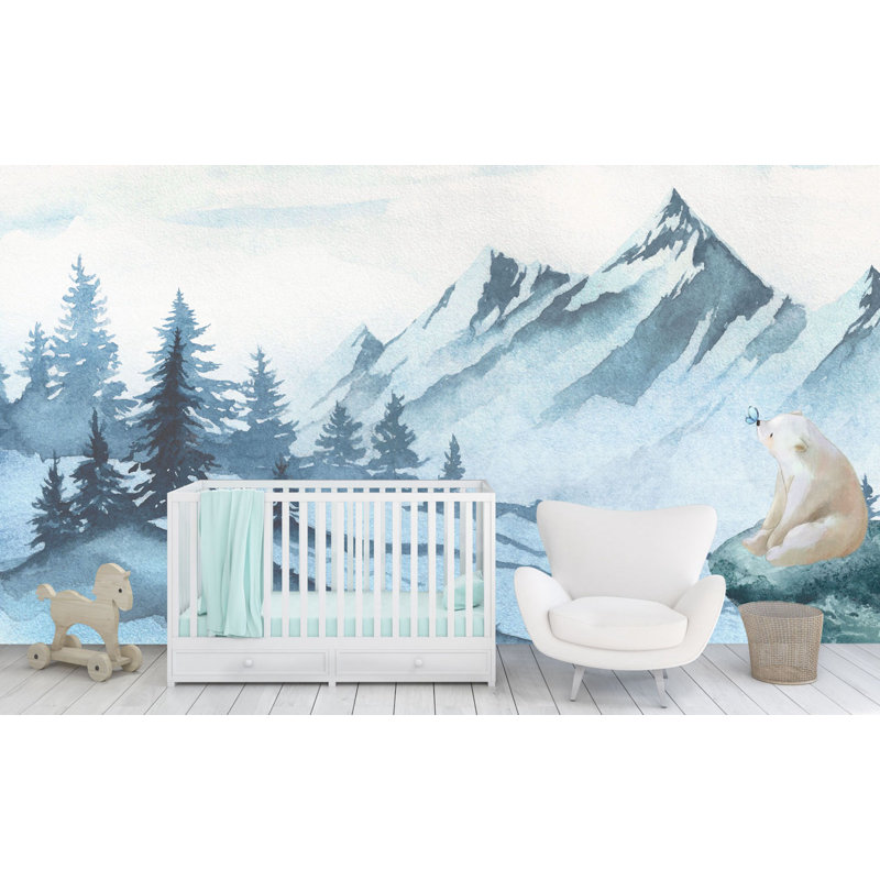 Papier peint texturé amovible Winter Winter, l 75 po x L 49 po