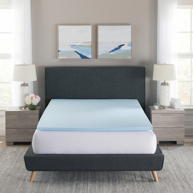 Twin XL Gel-Infused Memory Foam Mattress Topper 1.5 Inch