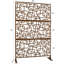 Cloison d'intimité en métal de 76 po H48 po - Brun pour terrasse, balcon, pelouse, jardin, extérieur et intérieur Ps114-124879590