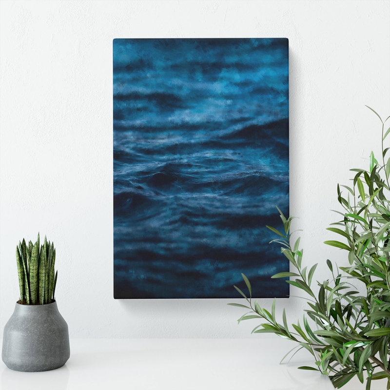 Dark Water in Blue - Wrapped Canvas, 50cm H x 35cm W x 3cm D