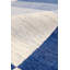 Tapis bleu rayé en laine / soie / coton 8 pi 9 po x 11 pi 9 po Kassidi-862010703