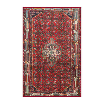 Tapis jaune clair/marron/noir Bence