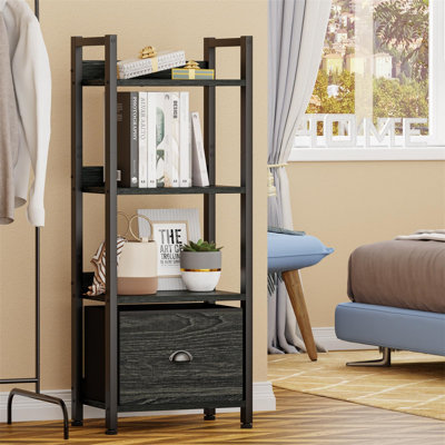 4 Tier Bookshelf With Drawer