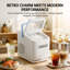 Machine à glaçons de comptoir Northair avec lumière d'ambiance bleue, 12 kg de glace par jour, 9 glaçons ronds en 6 minutes, machine à glaçons compacte et portable avec poignée, réservoir d'eau de 1,3 L et 2 tailles de glaçons, blanche