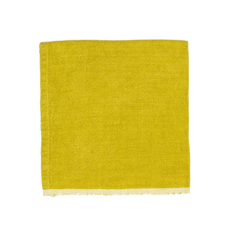 Chunky Linen Square Napkins, Lime