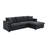 100.4*64.6" Modern Sectional Sofa,L-Shaped Couch Set With 2 Free Pillows,4-Seat Polyester Fabric Couch Set With Convertible Ottoman For Living Room, Apartment, Office-370795000