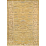 Oushak Hand Knotted Wool Oriental Area Rug in L. Green / Ivory