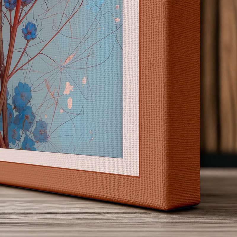 Dreaming Botanical - Wrapped Canvas, 30x20 - 76.2 x 50.8 cm, Terracotta Border