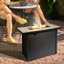 Parthenia Outdoor Propane Gas Steel Fire Pit Table