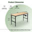 Établi à hauteur réglable, poste de travail robuste en bois d'hévéa de 60 po avec prises de courant, table de travail en bois franc d'une capacité de charge de 2000 lb pour atelier, garage, bureau, maison, commercial