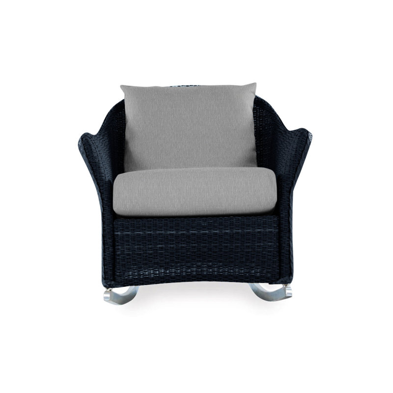 Weekend Retreat Outdoor Rocker Chair, Demo Oatmeal, Ebony