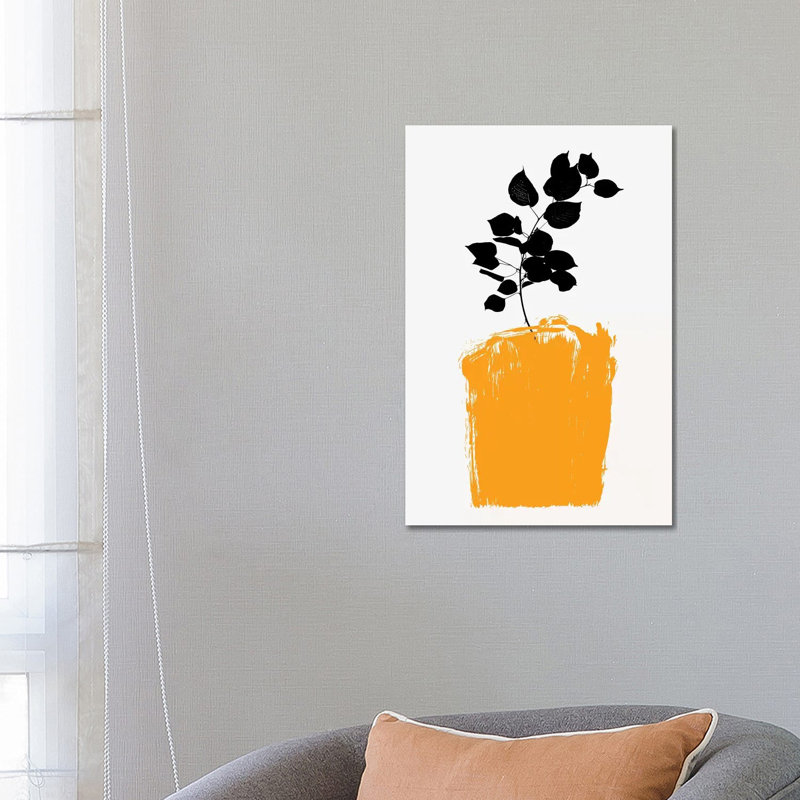 Scabiosa - Yellow by Kubistika - Wrapped Canvas Print, 66.04 cm H x 45.72 cm W x 1.91 cm D