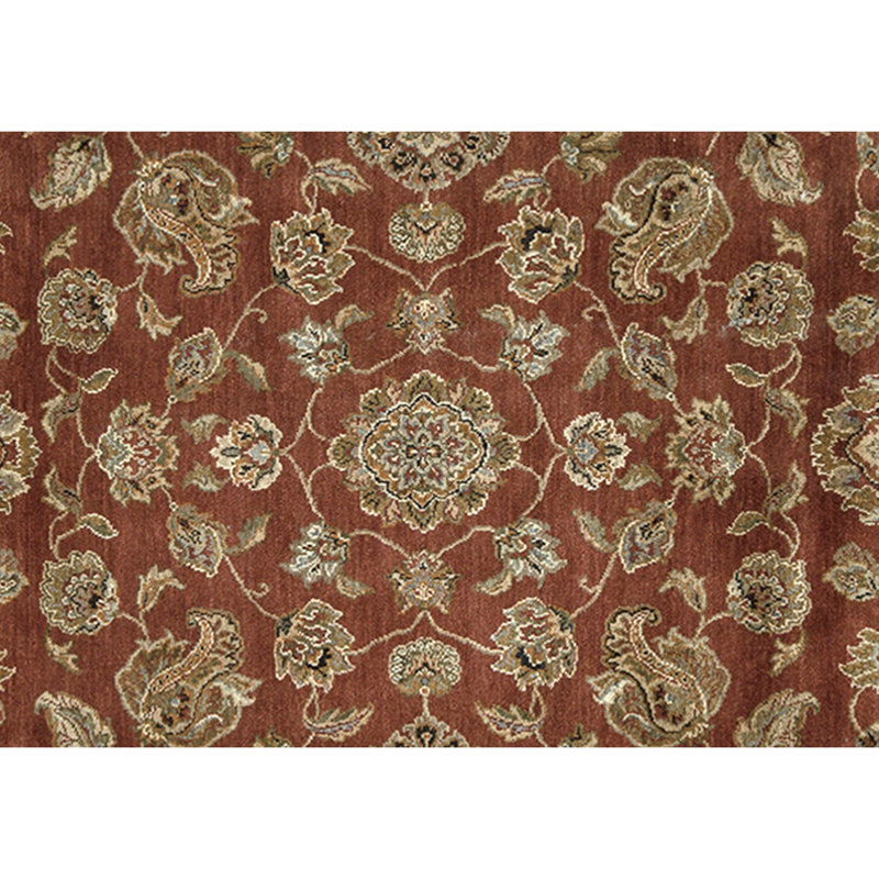Tapis rouge et chameau noué à la main de haute qualité