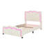 Sleek Curved Design Upholstered Platform Bed-114346595-114346596