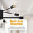 8-Light Dimmable Sputnik Chandelier Modern Linear Pendant Light-211694273