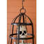 Squelette d'Halloween dans une cage