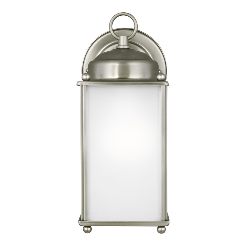 New Castle Large One Light Outdoor Wall Lantern from Generation Lighting , Antique Brushed Nickel, No