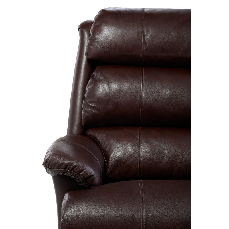 Astor Manual Leather Match Rocking Recliner, Chestnut Leather Match