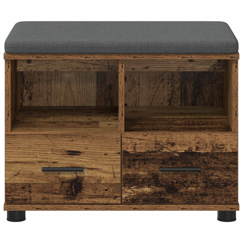 Storage Bench, 46cm H x 60cm W x 38cm D, Old Wood