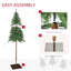 Arbre de Noël artificiel haute 6 pi avec 175 lumières blanches ou colorées et base en acier