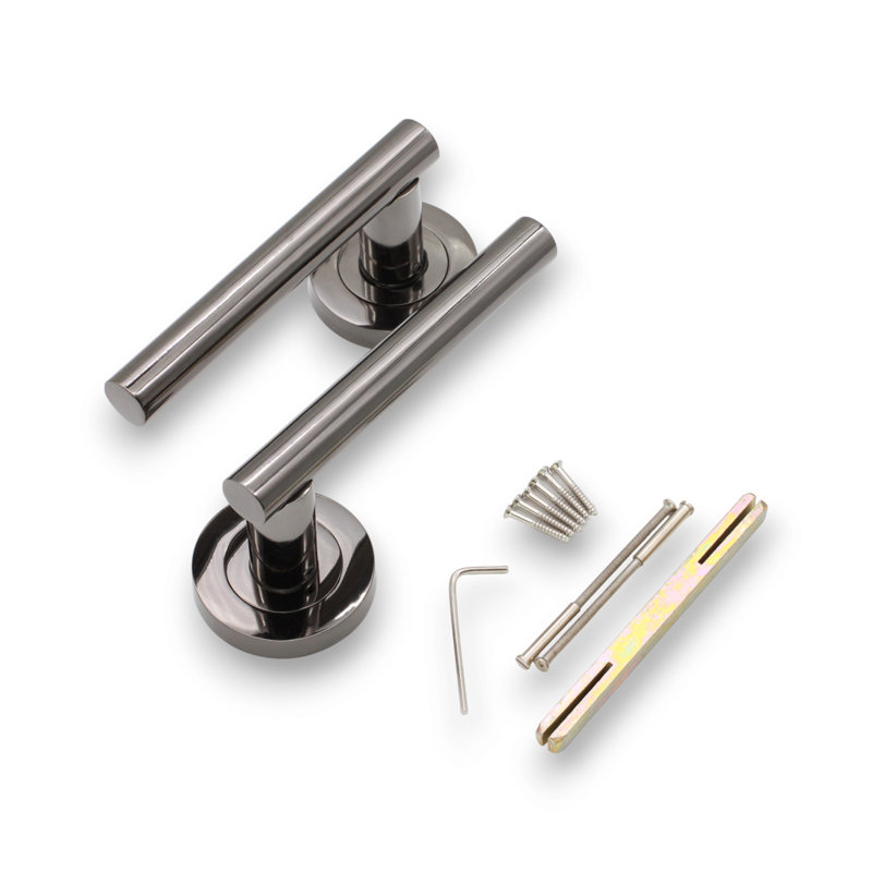 Jura Lever Door Handle, Black Nickel