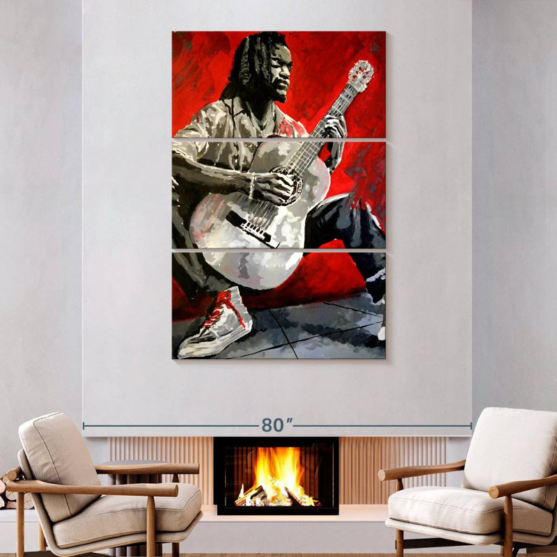 Abarca Jazz Player, 74" H x 48" W