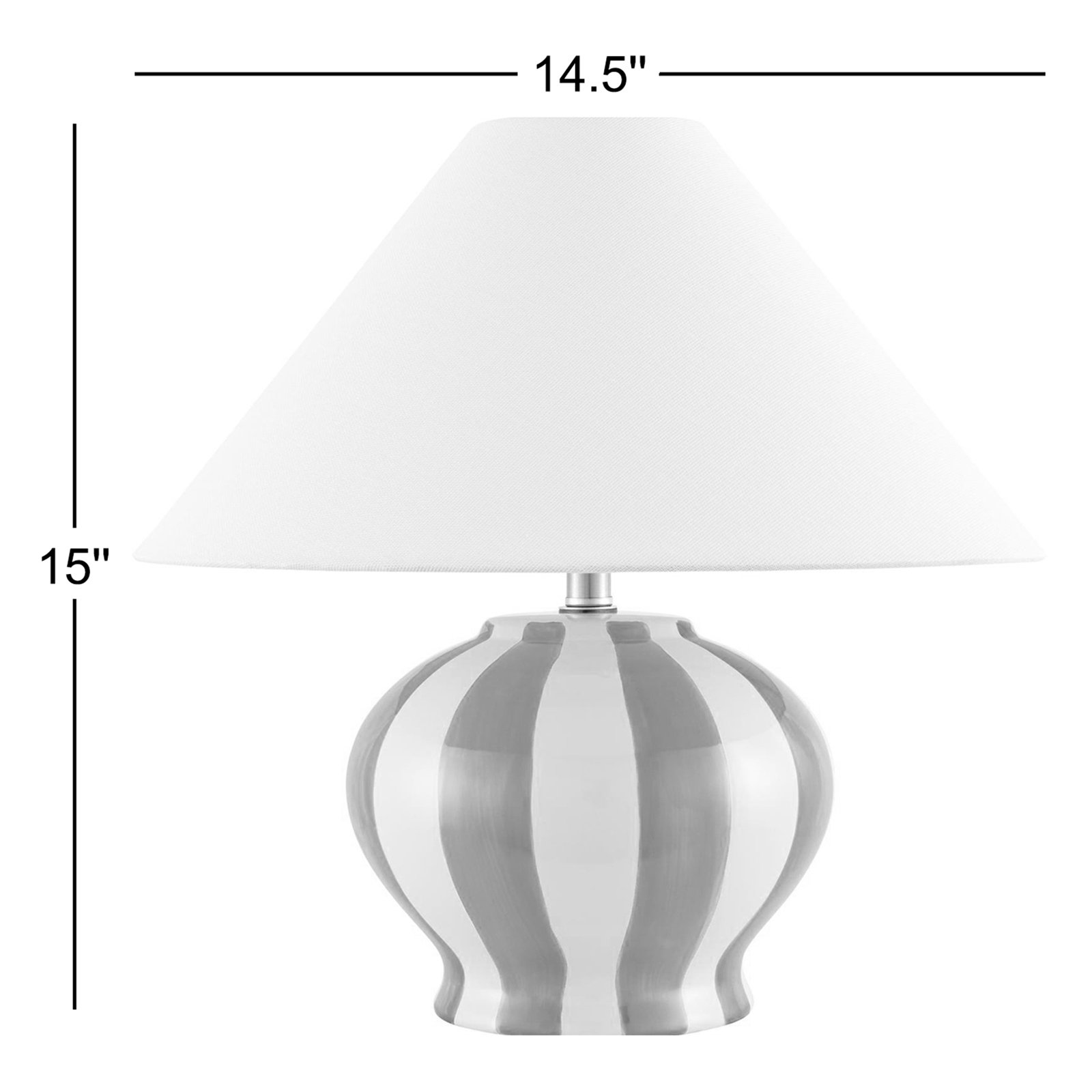 Ceramic Table Lamp, Dark Green/Black