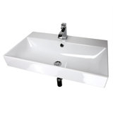 Aquasei Porcelain 31.75" Dual Mount Bathroom Sink with Overflow