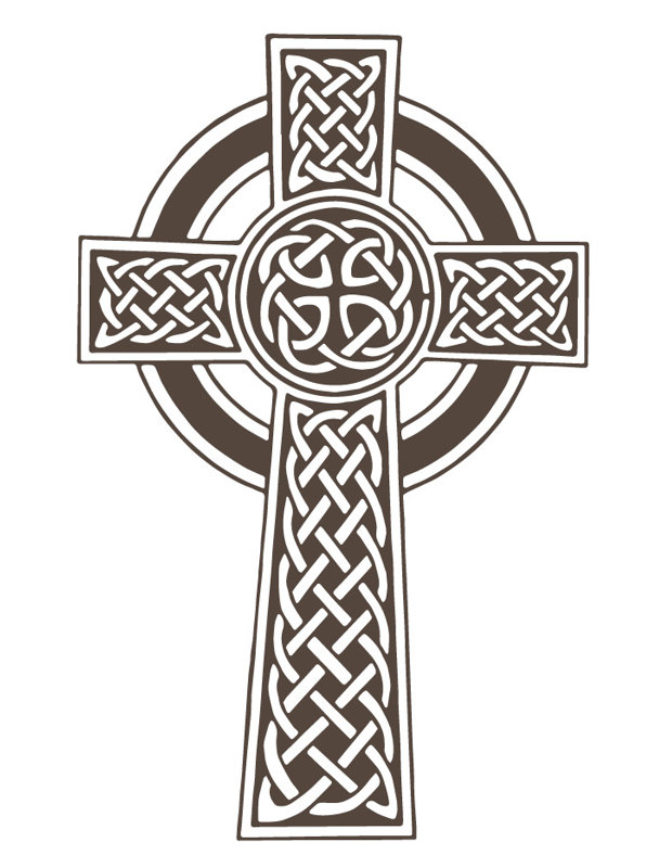 Religious & Spiritual Non-Wall Damaging Wall Decal, 25" H x 16" W x 0.01" D, Brown