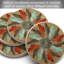 Ensemble de 4 sous-verres en grès naturel Thirstystone Feather Medallion