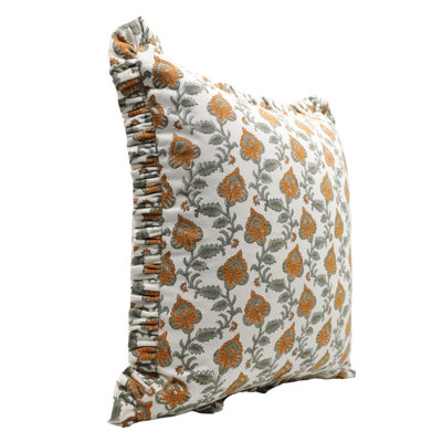 Housse de coussin en coton Floral