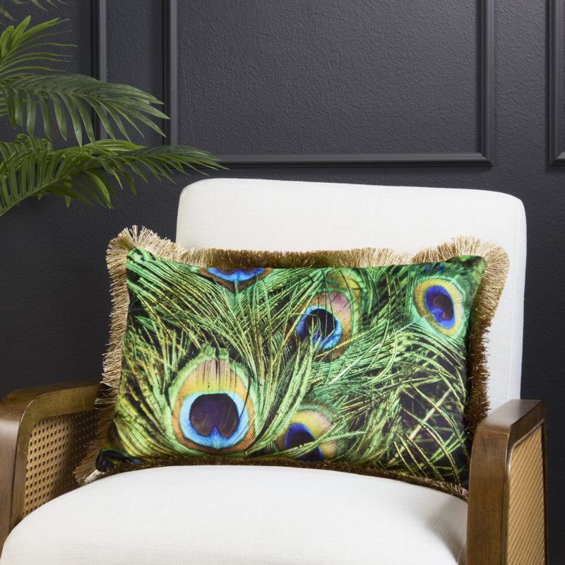 Coussin décoratif en duvet de plumes de paon, Duvet de canard