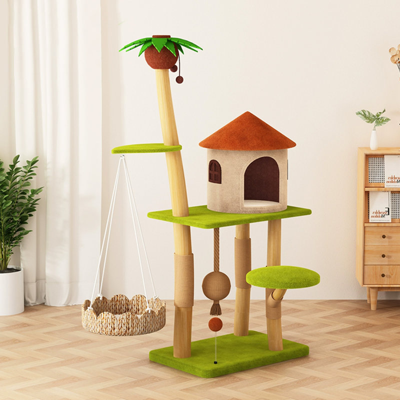 3 Tiers Cat Tree with Condons,Perch,Scratching Posts