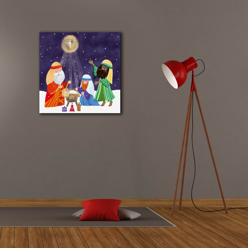  «Three Happy Shepherds» par Elle Media Group, art mural sur toile, 26 po x 26 po, H 26 po x l 26 po