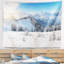 Paysage, matin ensoleillé dans la tapisserie des montagnes-28491529