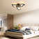 3-Light  Dimmable LED Acrylic Ceiling Lamp with Remote Control